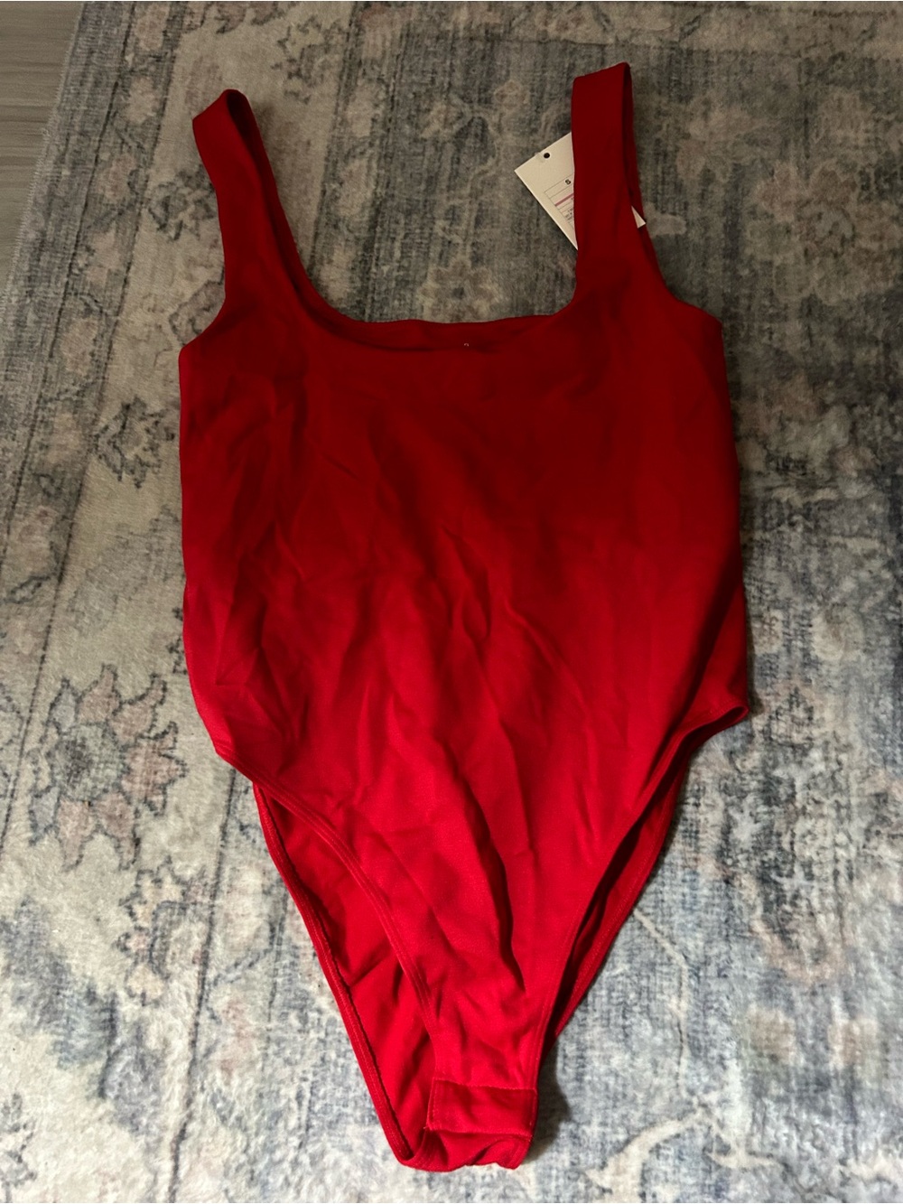 a new day Bright Red Scoop Neck One-Piece